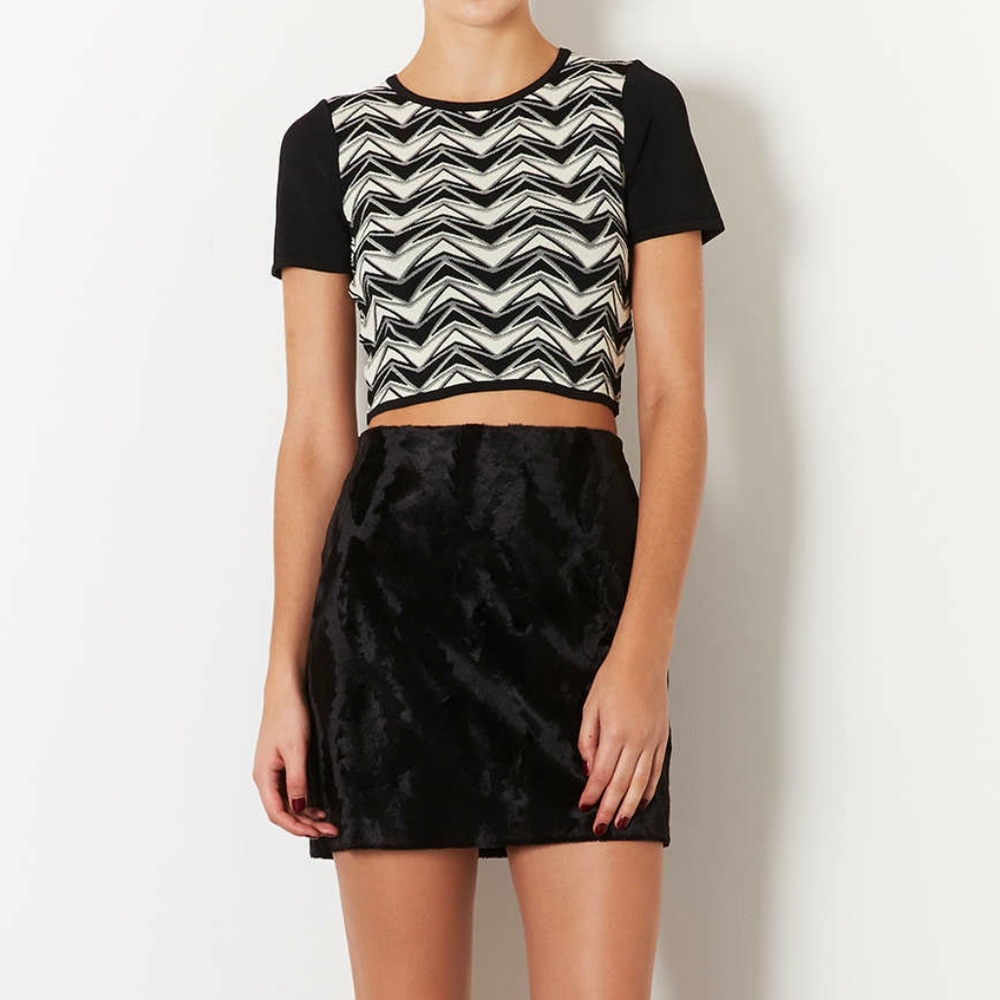 UO Melissa Faux Fur Mini Skirt
